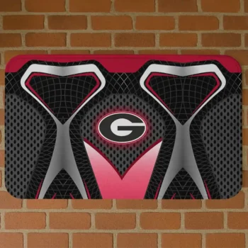 Georgia Bulldogs Torso Pattern Black Crocs Doormat