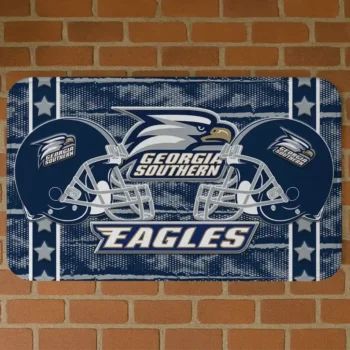 Georgia Southern Eagles Helmet Illustration Blue Doormat