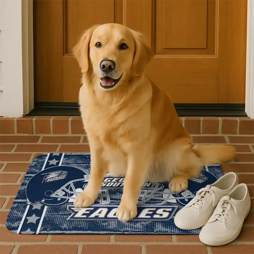 georgia-southern-eagles-helmet-illustration-blue-doormat-high-quality.webp