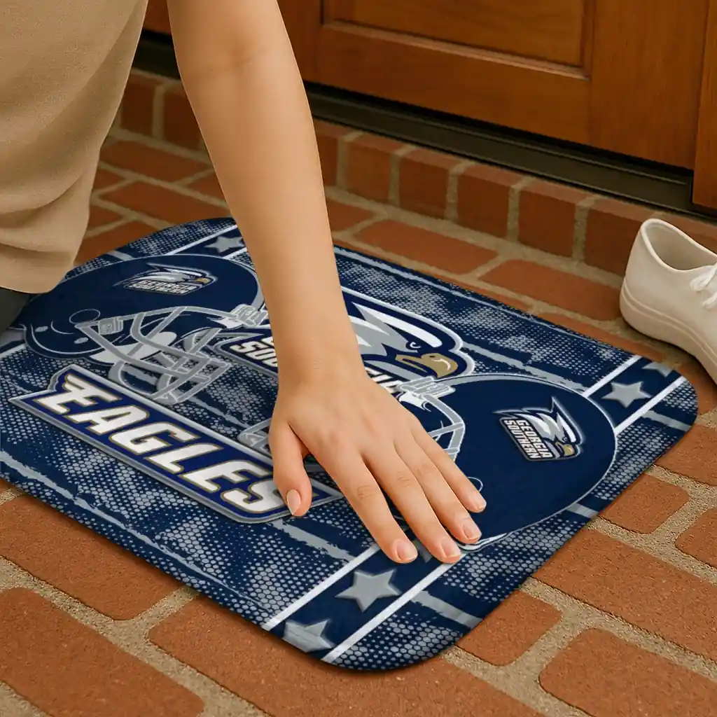 georgia-southern-eagles-helmet-illustration-blue-doormat-premium-grade.webp
