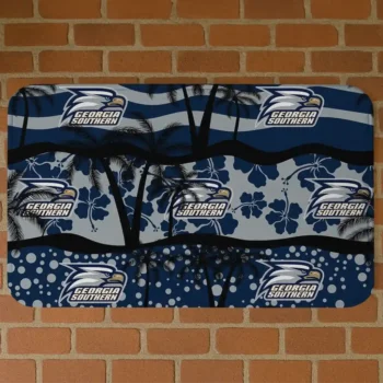 Georgia Southern Eagles Palm Silhouette Blue Black Doormat