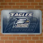 Georgia Southern Eagles Pixel Blur Blue Doormat