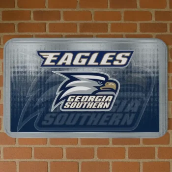 Georgia Southern Eagles Pixel Blur Blue Doormat
