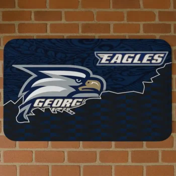 Georgia Southern Eagles Tribal Detailing Blue Black Doormat
