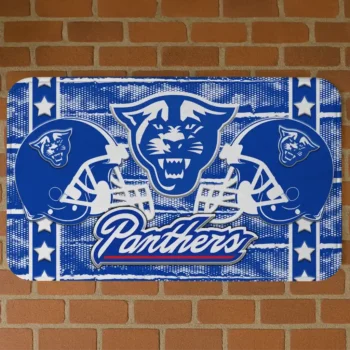 Georgia State Panthers Helmet Illustration Blue Doormat