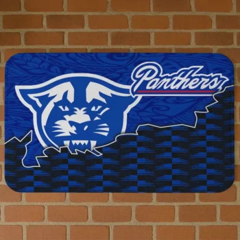 Georgia State Panthers Tribal Detailing Blue Black Doormat