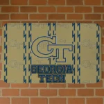 Georgia Tech Yellow Jackets Bolt Row Gold Doormat