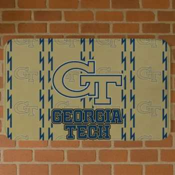 Georgia Tech Yellow Jackets Bolt Row Gold Doormat