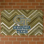 Georgia Tech Yellow Jackets Chevron Geometrics Gold Doormat