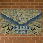 Georgia Tech Yellow Jackets Layered Lines Gold Doormat