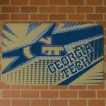 Georgia Tech Yellow Jackets Sharp Flash Gold Doormat