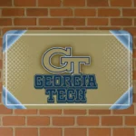 Georgia Tech Yellow Jackets Silver Halftone Gold Doormat