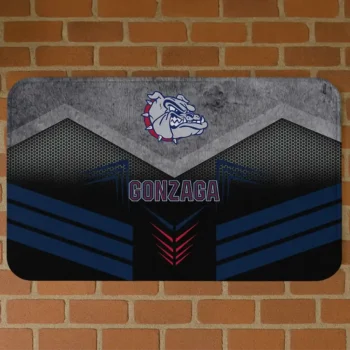 Gonzaga Bulldogs Chevron Points Blue Black Doormat