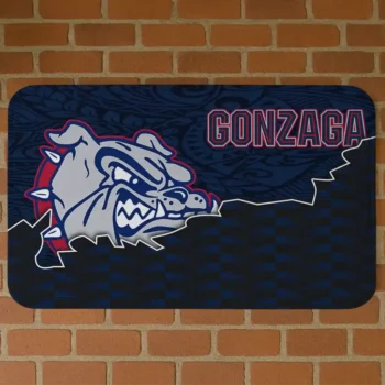 Gonzaga Bulldogs Tribal Detailing Blue Black Doormat