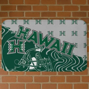 Hawaii Rainbow Warriors Football Pride Green Doormat