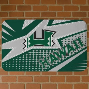 Hawaii Rainbow Warriors Sharp Flash Green Doormat