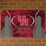 Houston Cougars Hexagon Oval Red Doormat