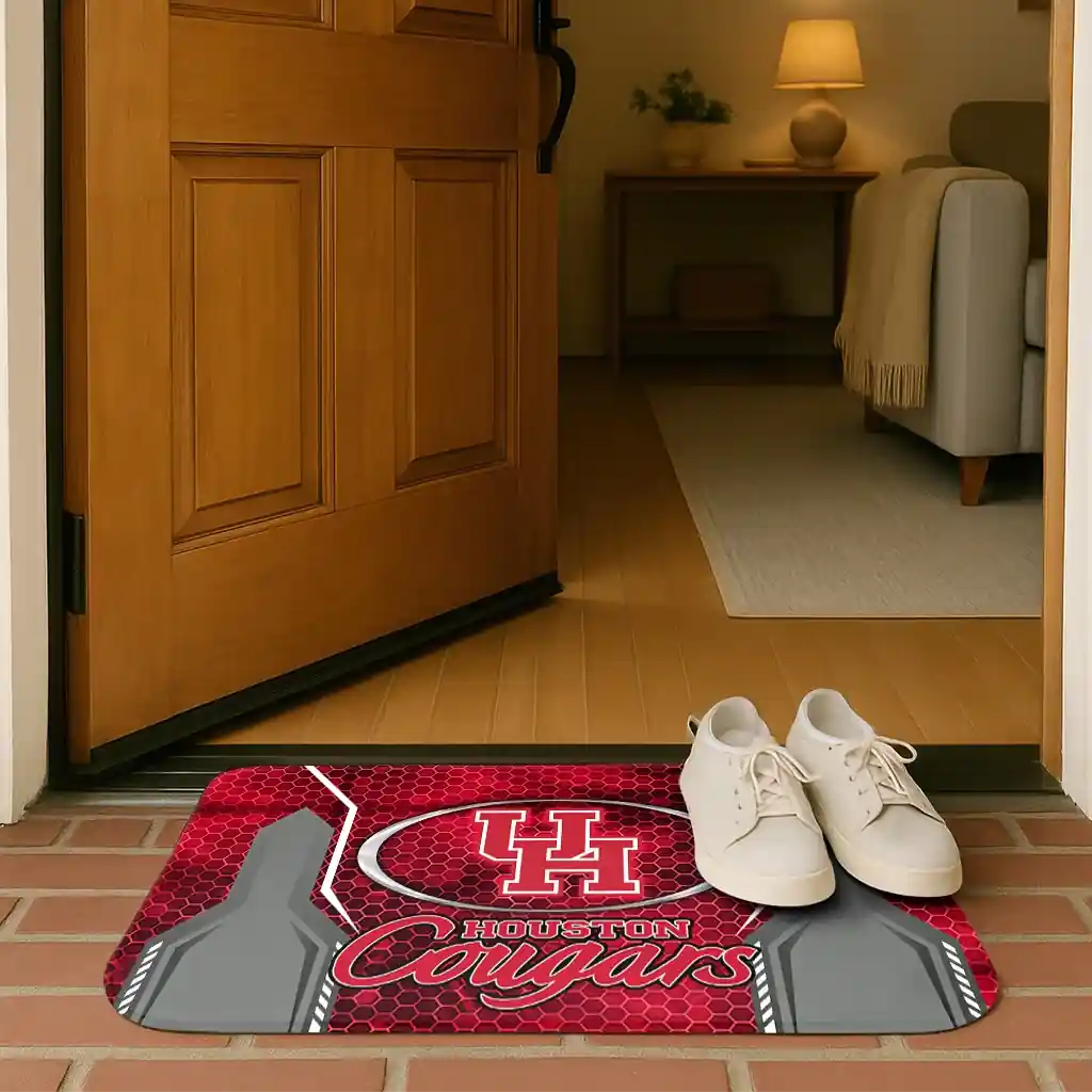 houston-cougars-hexagon-oval-red-doormat-fashion-forward.webp