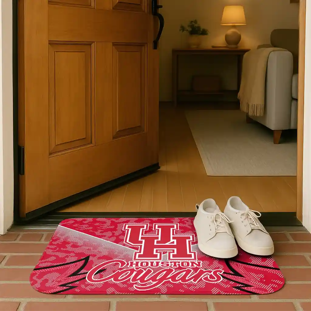 houston-cougars-layered-lines-red-doormat-fashion-forward.webp