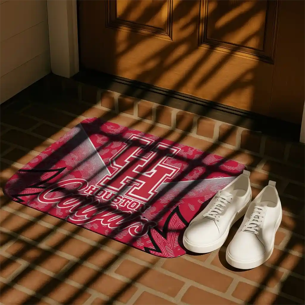 houston-cougars-layered-lines-red-doormat-trendy.webp