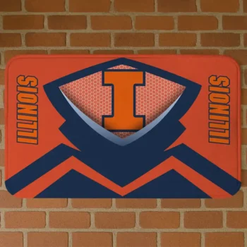 Illinois Fighting Illini Ninja Mesh Blue Doormat