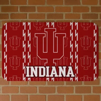 Indiana Hoosiers Bolt Row Red Doormat