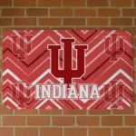 Indiana Hoosiers Chevron Geometrics Red Doormat