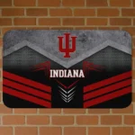 Indiana Hoosiers Chevron Points Red Black Doormat