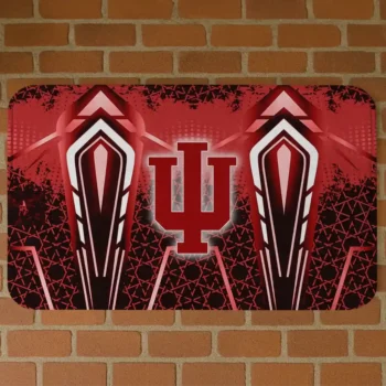 Indiana Hoosiers Graphic Stripes Red Doormat