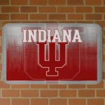 Indiana Hoosiers Pixel Blur Red Doormat