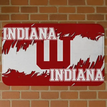 Indiana Hoosiers Plate Rip Red Doormat