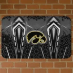 Iowa Hawkeyes Graphic Stripes Black Doormat