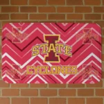 Iowa State Cyclones Chevron Geometrics Red Doormat