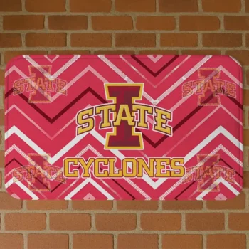 Iowa State Cyclones Chevron Geometrics Red Doormat