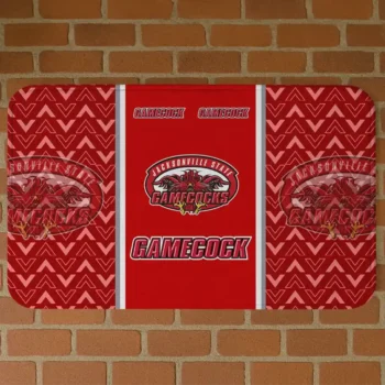 Jacksonville State Gamecocks Chevron Stack Red Doormat