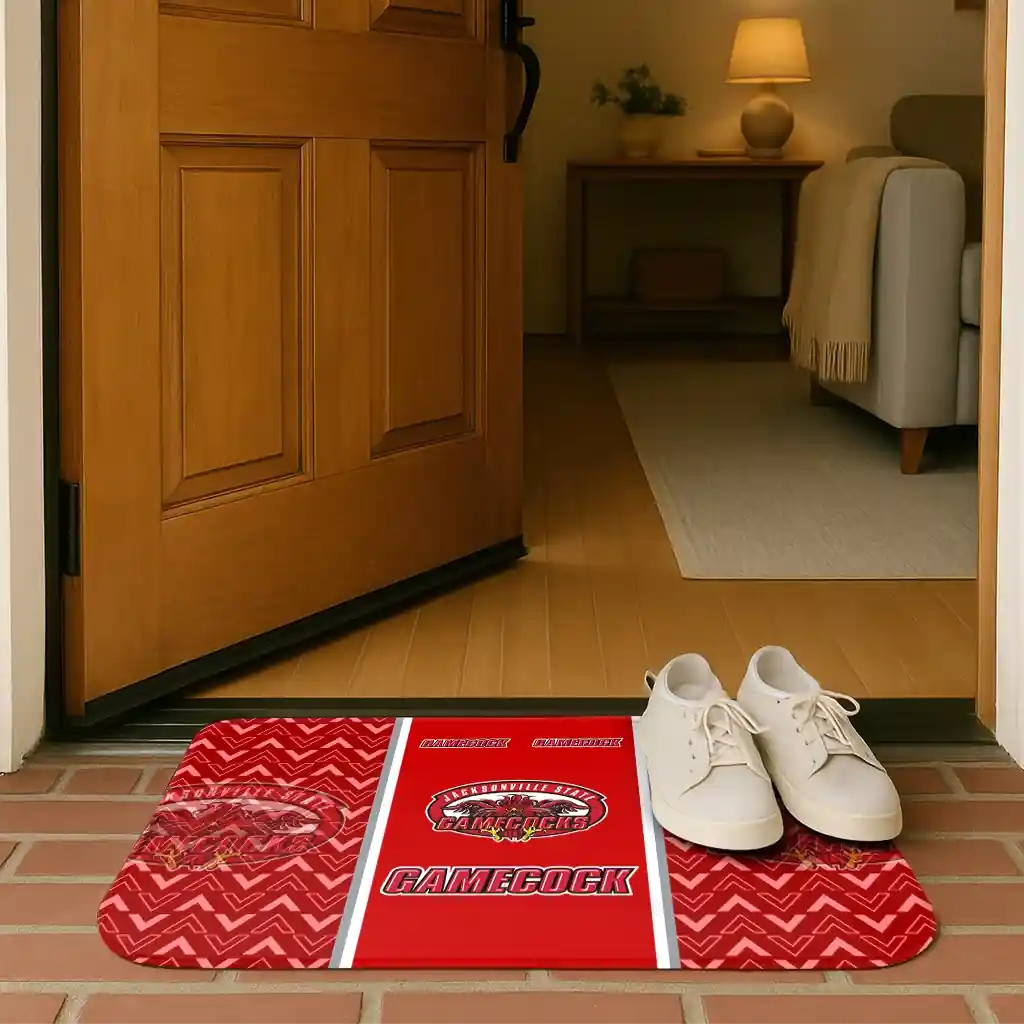 jacksonville-state-gamecocks-chevron-stack-red-doormat-fashion-forward.webp