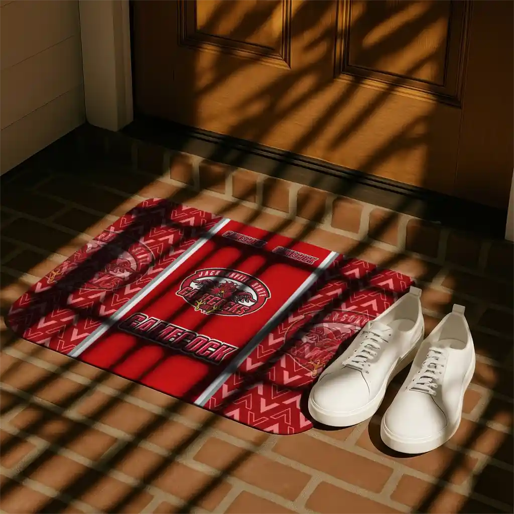 jacksonville-state-gamecocks-chevron-stack-red-doormat-trendy.webp