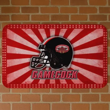 Jacksonville State Gamecocks Helmet Centerpiece Red Doormat