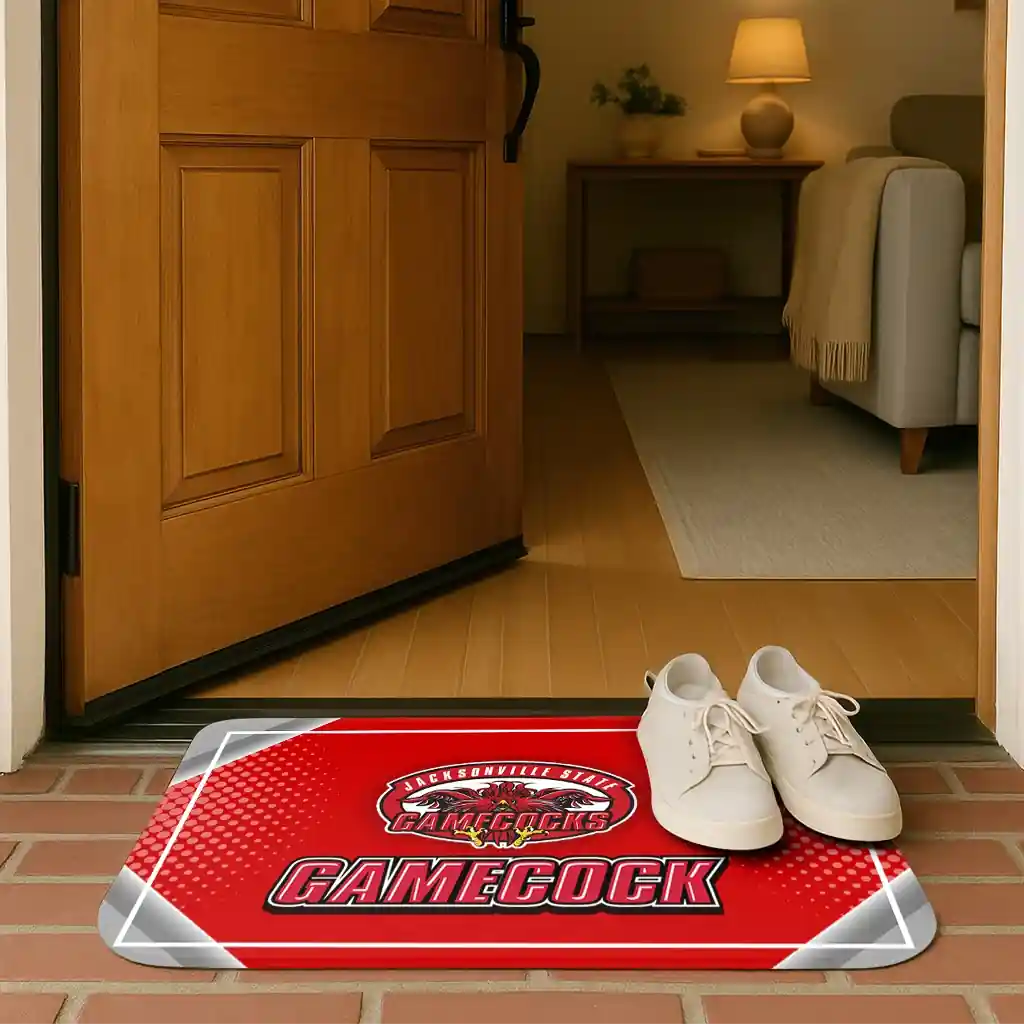 jacksonville-state-gamecocks-silver-halftone-red-doormat-fashion-forward.webp