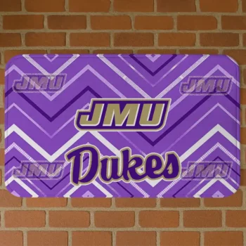 James Madison Dukes Chevron Geometrics Purple Doormat