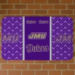 James Madison Dukes Chevron Stack Purple Doormat
