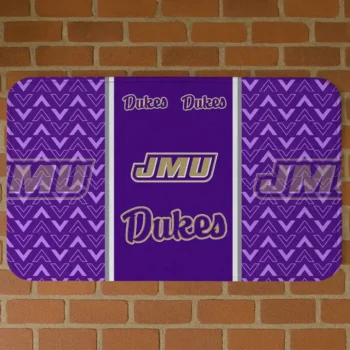 James Madison Dukes Chevron Stack Purple Doormat