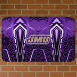 James Madison Dukes Graphic Stripes Purple Doormat