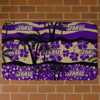 James Madison Dukes Palm Silhouette Purple Black Doormat