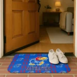 kansas-jayhawks-bolt-row-blue-doormat-best-selling.webp