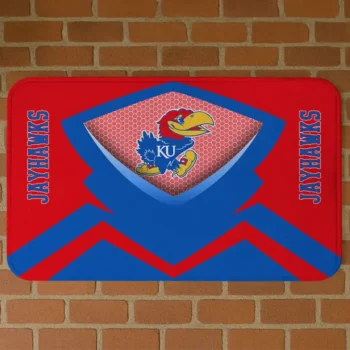 Kansas Jayhawks Ninja Mesh Blue Doormat
