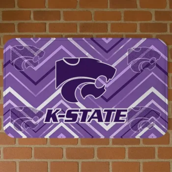 Kansas State Wildcats Chevron Geometrics Purple Doormat