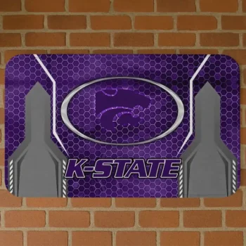 Kansas State Wildcats Hexagon Oval Purple Doormat