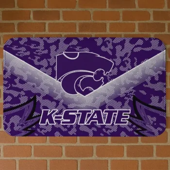 Kansas State Wildcats Layered Lines Purple Doormat