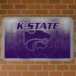 Kansas State Wildcats Pixel Blur Purple Doormat